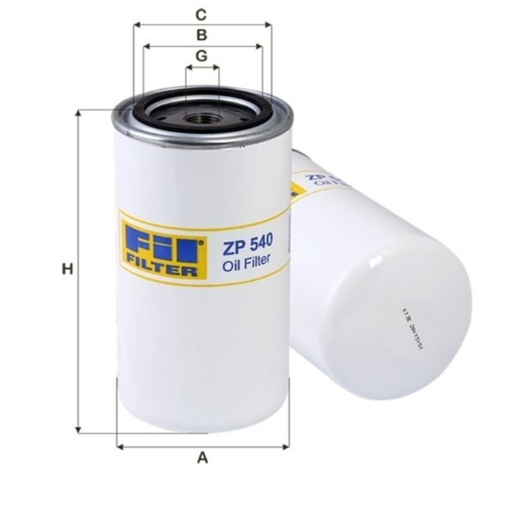 FİL FİLTRE ZP540 MOTOR YAĞ FİLTRESİ